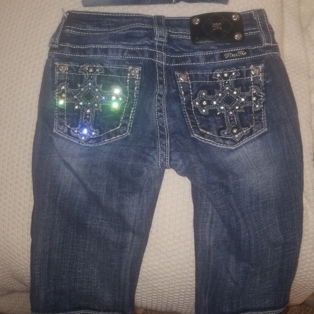 Miss Me Denim Bermuda Shorts